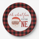 Search for plaid christmas plates Red