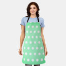 Search for dot green aprons Green and white