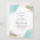Search for peach and mint invitations Floral