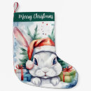 Search for rabbit christmas stockings Watercolor
