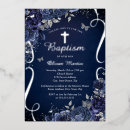 Search for silver christening invitations Watercolor
