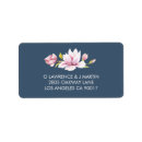 Search for magnolia flower return address labels Floral