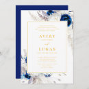 Search for navy blue flowers invitations Modern