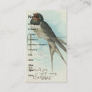 Search for swallows business cards Wildlife