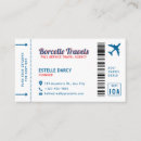 Search for ticket business cards Travel agent