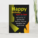 Search for funny sons birthday cards Son in law