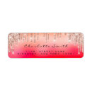 Search for pink and silver glitter return address labels Chic