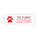 Search for paw print return address labels White