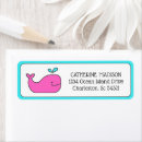 Search for pink whale return address labels Girly