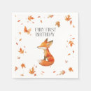 Search for fall birthday napkins Turning one