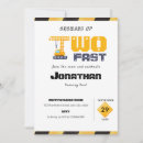 Search for excavator birthday invitations Yellow and black