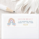 Search for rainbow glitter return address labels Baby shower