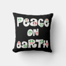 Search for peace on earth christmas cushions Red
