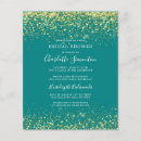 Search for teal and gold bridal shower invitations Modern
