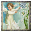 Search for vintage angel on tiles Blue
