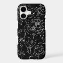Search for black white drawing iphone cases Floral