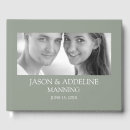 Search for green white wedding guest books Modern