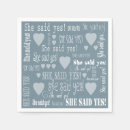 Search for she said yes napkins Bride