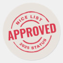 Search for nice list stickers North pole