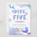 Search for dive into five mermaid invitations Under the sea