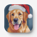Search for golden retriever christmas plates Party