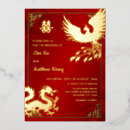 Search for dragon wedding invitations Red