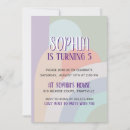Search for pastel rainbow birthday invitations Bohemian