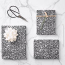 Search for silver glitter wrapping paper Faux