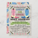 Search for cowboy gender reveal invitations Rustic