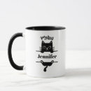 Search for cute black cat mugs Black and white