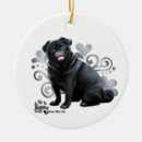Search for black pug christmas tree decorations Pugs