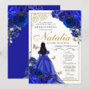 Search for royal blue butterfly invitations Mis quince anos