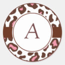 Search for leopard print monogram stickers Monogrammed