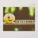 Search for virus postcards Stay home