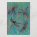 Search for green dragonfly invitations Blue