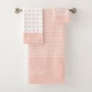 Search for pink white polka dot bath towels Girly
