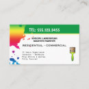 Search for painting contractor business cards Paint brush