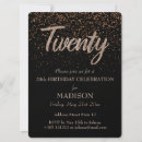 Search for 20th birthday invitations Glitter