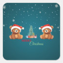 Search for cute winter animal stickers Santa