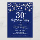 Search for male 30th birthday invitations Navy blue