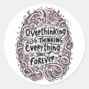 Search for overthinking stickers Typography