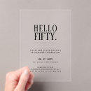 Search for minimalist 50th birthday invitations Chic