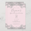 Search for pink and silver quinceanera invitations 15th