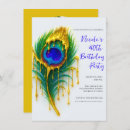Search for peacock birthday invitations Feathers
