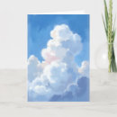 Search for white clouds cards Watercolor