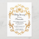Search for gold princess baby shower invitations Fancy