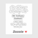Search for loving memory stickers Funeral keepsake