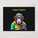 Search for funny chimpanzee postcards Monkey