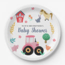 Search for tractor paper plates Baby shower