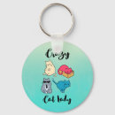 Search for crazy cat lady key rings Feline